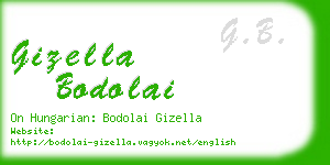 gizella bodolai business card